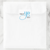 Leckerei Yo Self Blue Quadratischer Aufkleber (Tasche)