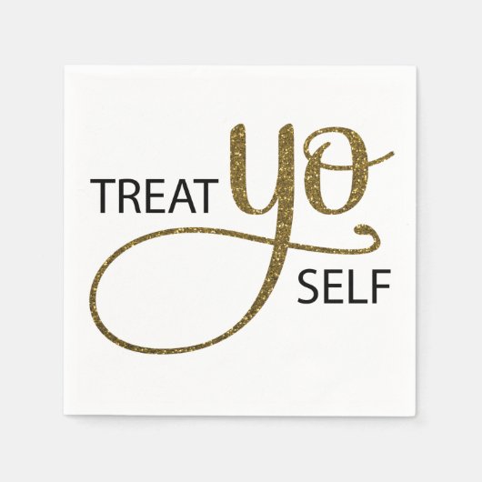 Leckerei Yo Self Gold Serviette (Vorderseite)