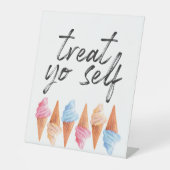 Leckerei Yo Self - Ice Creme Party Unterschrift Sockelschild (Vorderseite)