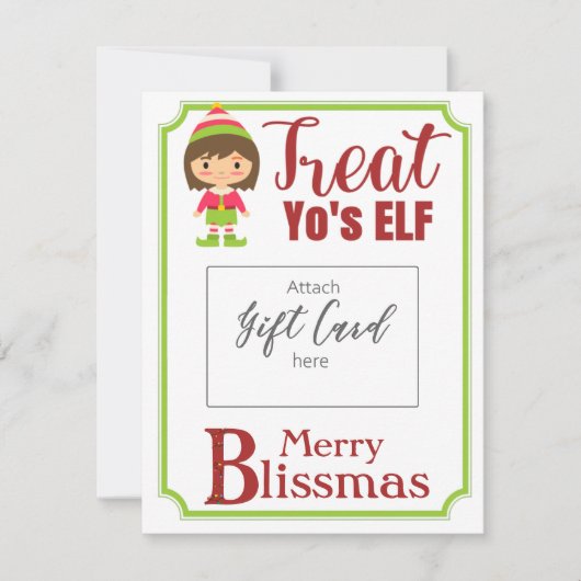 Leckerei Yo's ELF Merry Blissmas Voucher Holder (Vorderseite)
