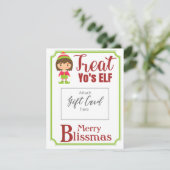 Leckerei Yo's ELF Merry Blissmas Voucher Holder (Stehend Vorderseite)