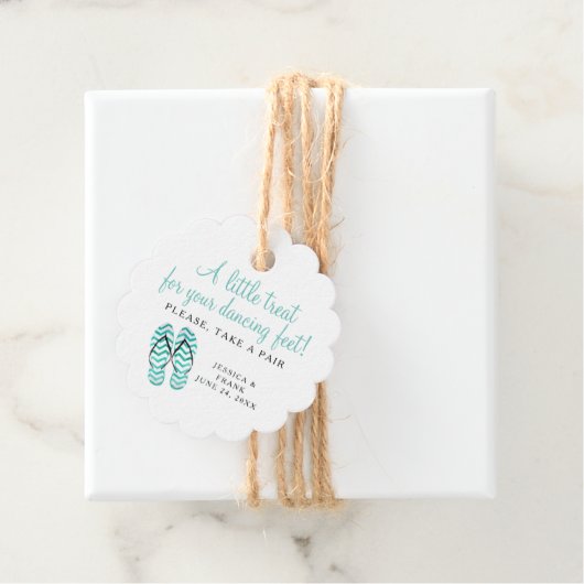 Leckerei zum Tanzen von Feet Beach Hochzeiten Flip Geschenkanhänger (Beispiel)