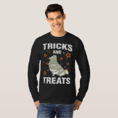Leckereien Amp Tricks Spitz Halloween Kostümmmum T-Shirt (Vorne ganz)