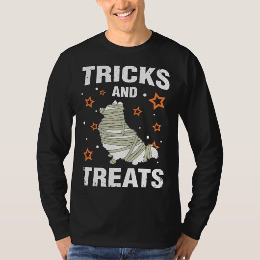 Leckereien Amp Tricks Spitz Halloween Kostümmmum T-Shirt (Vorderseite)