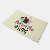 Leckereien aus Eiscreme Willkommen Fußmatte (Schrägansicht)