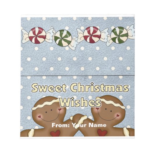 Leckereien-Beutel für Candy oder Holiday Notizblock (Vorderseite)