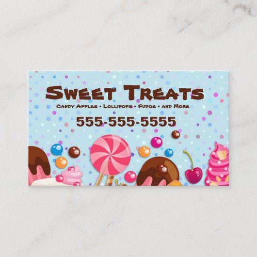 Leckereien Candy Business Card Visitenkarte (Vorderseite)
