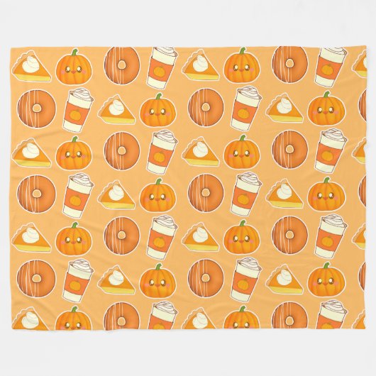 Leckereien der Herbstsaison Fleecedecke (Vorderseite (Horizontal))