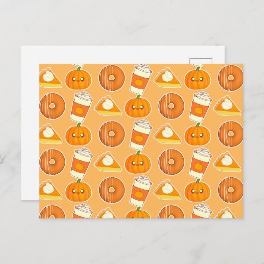 Leckereien der Herbstsaison Postkarte (Vorne/Hinten)