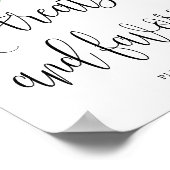 Leckereien + Favoriten Blume Wasserfarbe Poster (Ecke)