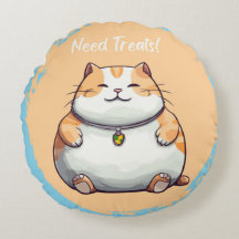 Leckereien Fett Katzenrundkissen