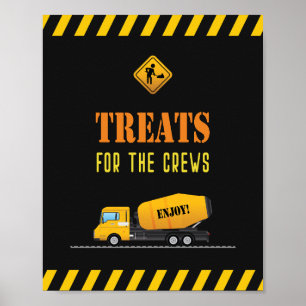 Leckereien für die Crews Bauthemenzeichen Poster