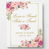 Leckereien für Hochzeiten in Aquarellfarben Fotoplatte (Vorderseite)