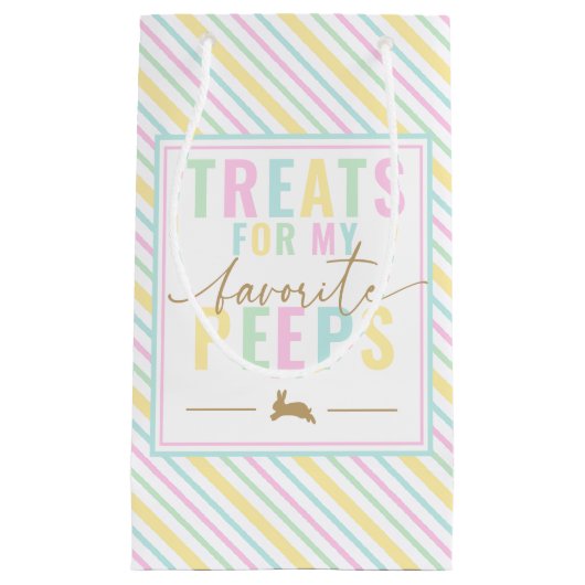 Leckereien für meine Pieps Ostern Bunny Pastel Str Kleine Geschenktüte (Vorderseite)