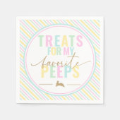 Leckereien für meine Pieps Ostern Bunny Pastel Str Serviette (Vorderseite)