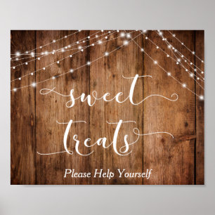 Leckereien Hochzeit Dessert Sign Poster