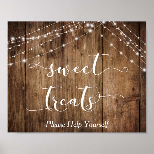 Leckereien Hochzeit Dessert Sign Poster (Vorne)