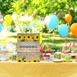 Leckereien Tabelle Rustikale Sonnenblumendusche Poster