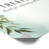 Leckereien Tafelweiße Rose Sprinkle Dusche Poster (Ecke)