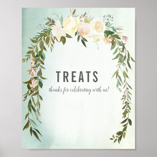 Leckereien Tafelweiße Rose Sprinkle Dusche Poster (Vorne)