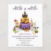 Leckereien und Süßigkeiten des Halloween-Kostümwet (Vorderseite)