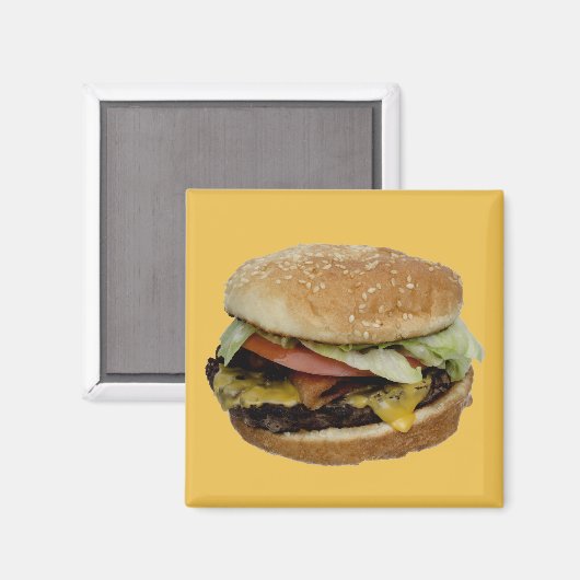 Leckerer Cheeseburger Magnet (Vorderseite/Rückseite)