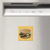 Leckerer Cheeseburger Magnet (In Situ (Geschirrspüler))