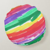 Leckerer Cupcake & Regenbogen  Rundes Kissen (Rückseite)