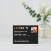 Leckerer Donut-Theme-Doughnut-Shop Visitenkarte (Stehend Vorderseite)