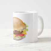 Leckerer Hamburger oder Cheeseburger. Jumbo-Tasse (Vorderseite Rechts)