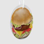 Leckerer Hamburger oder Cheeseburger. Ornament (Vorderseite)