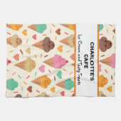 Leckerer individuelle Name mit farbenfroher Eiscre Geschirrtuch (Horizontal)