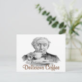 Leckerer Kaffee Postkarte (Stehend Vorderseite)