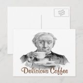 Leckerer Kaffee Postkarte (Vorne/Hinten)