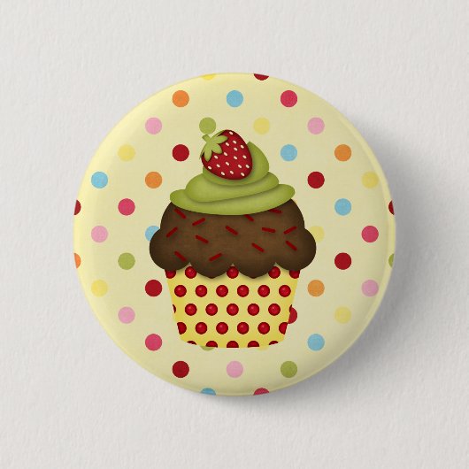 leckerer kleiner Kuchen Button (Vorderseite)