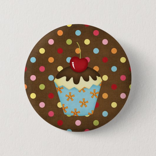 leckerer kleiner Kuchen Button (Vorderseite)