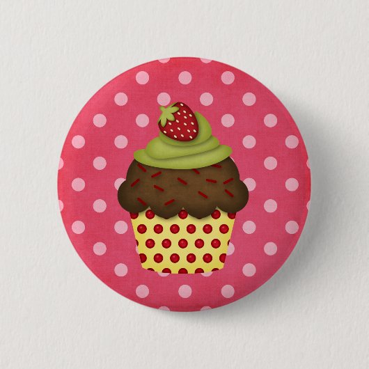 leckerer kleiner Kuchen Button (Vorderseite)