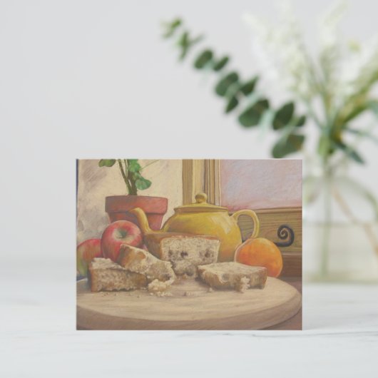 Leckerer Kuchen Postkarte (Stehend Vorderseite)