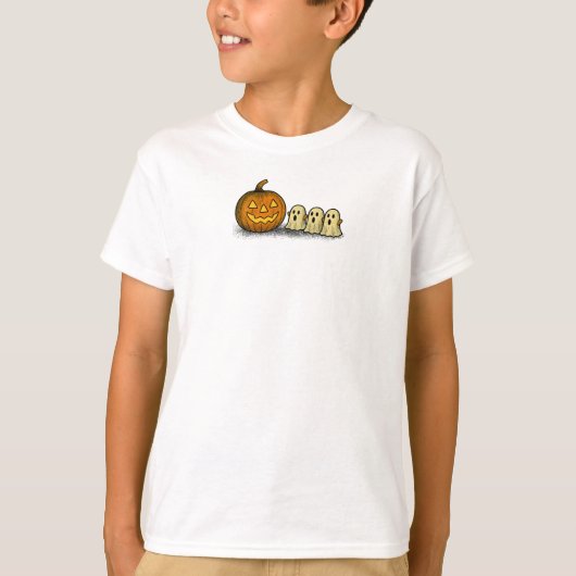 Leckerer Kürbis mit drei Spooky Geistern T-Shirt (Vorderseite)