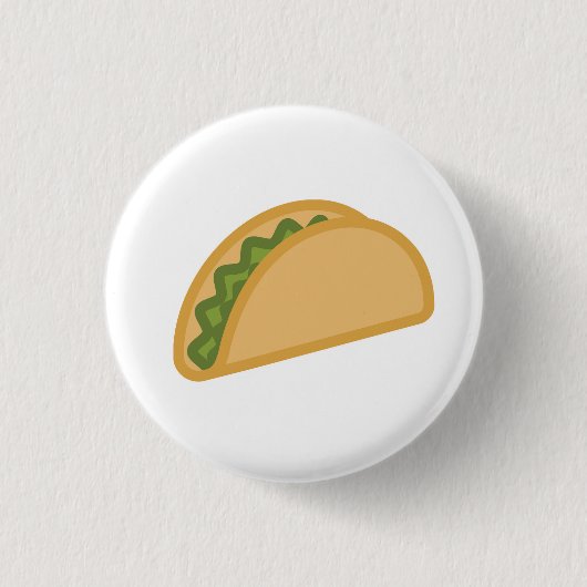 Leckerer Minimalistic Taco Emoji Button (Vorderseite)