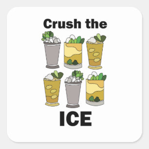 Leckerer Mint Julep Cocktail Zerstöre Das Eis Lust Quadratischer Aufkleber