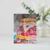 leckerer Sandwich-Junk-Journal-Mixed-Media-Collage Postkarte (Stehend Vorderseite)