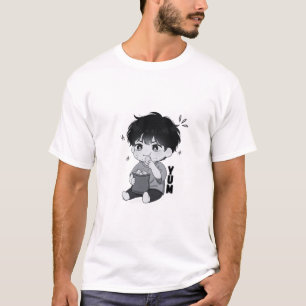 Leckerer Snackender Chibi-Junge Relatable Foodie-I T-Shirt