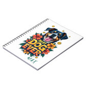 Leckerer Text und elegante Blume für ein stilvolle Notizblock (Linke Seite)