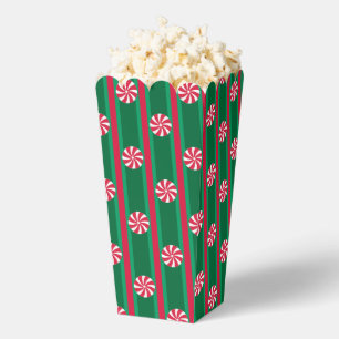 Leckerer und bunter Weihnachts-Pfefferminz-Popcorn Geschenkschachtel
