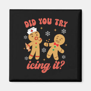 Leckerer Weihnachtsmann-Nurse-Gingerbread-Man-Hast Magnet