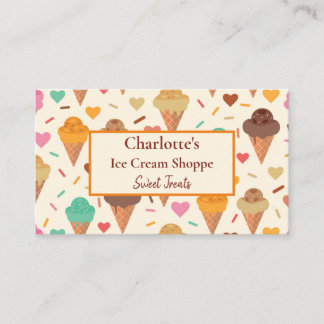 Leckeres bunte Eiscrememuster individuell angepass Visitenkarte