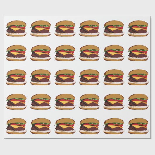 Leckeres Cheeseburger-Packpapier Geschenkpapier (Flach)