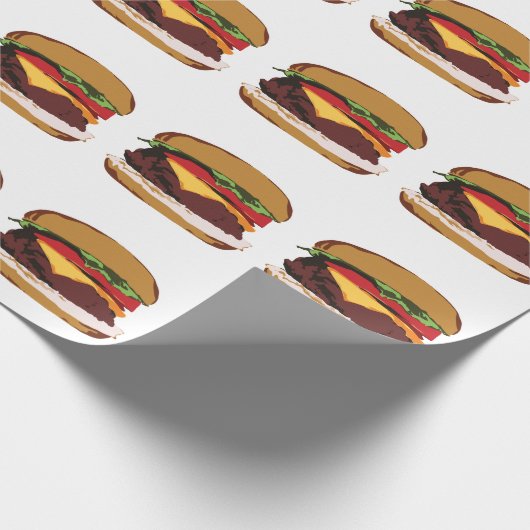Leckeres Cheeseburger-Packpapier Geschenkpapier (Ecke)