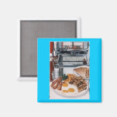 Leckeres Diner-Essen-Magnet Magnet (Vorderseite/Rückseite)